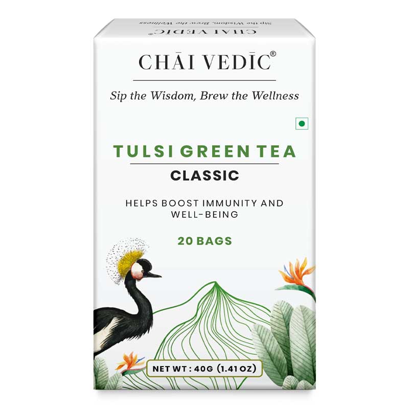 CHAI VEDIC TULSI GREEN TEA CLASSIC 40GM