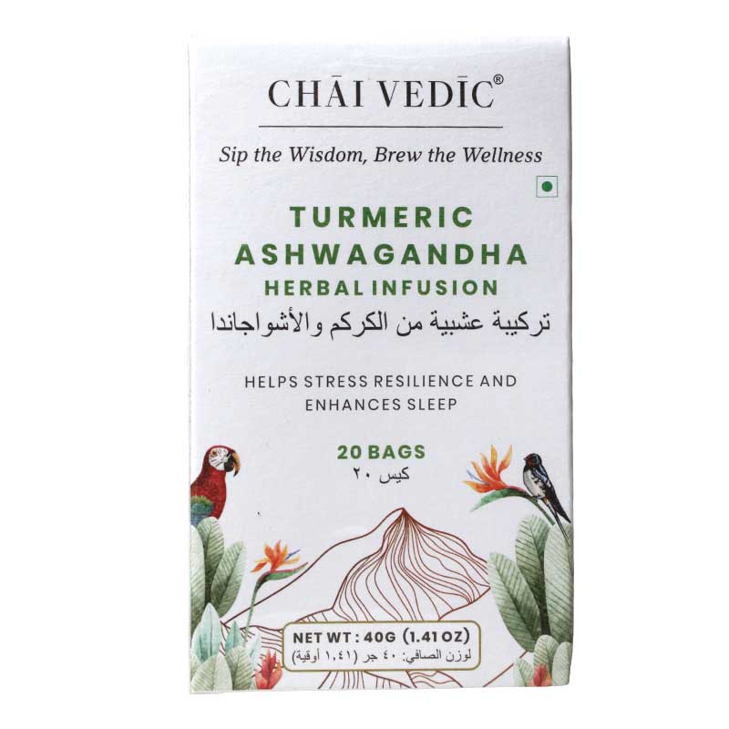 CHAI VEDIC TURMERIC ASHWAGANDHA HERBAL TEA 40GM