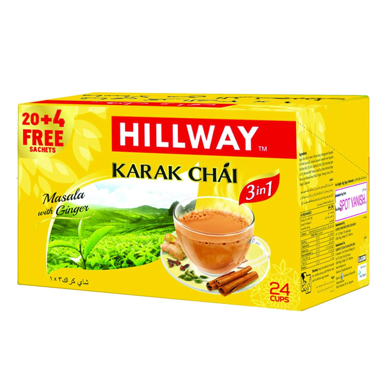 HILLWAY 3 IN 1 KARAK CHAI GINGER MASALA 18GM