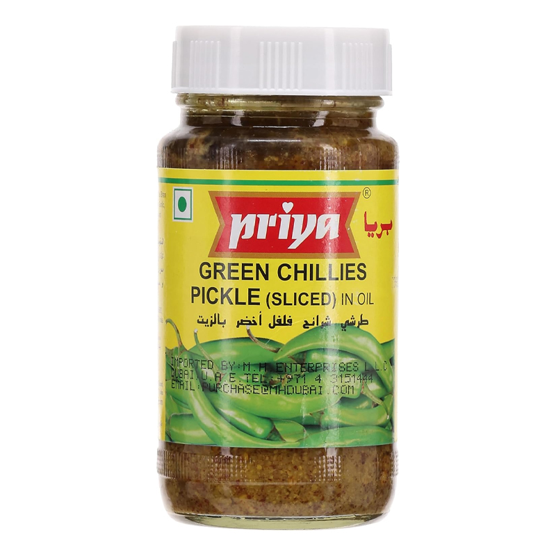 PRIYA GREEN CHILLI PICKLE IN OIL 300GM