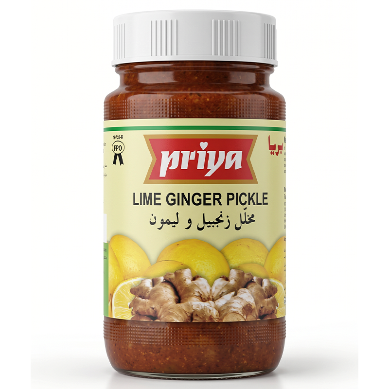 PRIYA LIME GINGER PICKLE IN LIME JUICE 300GM