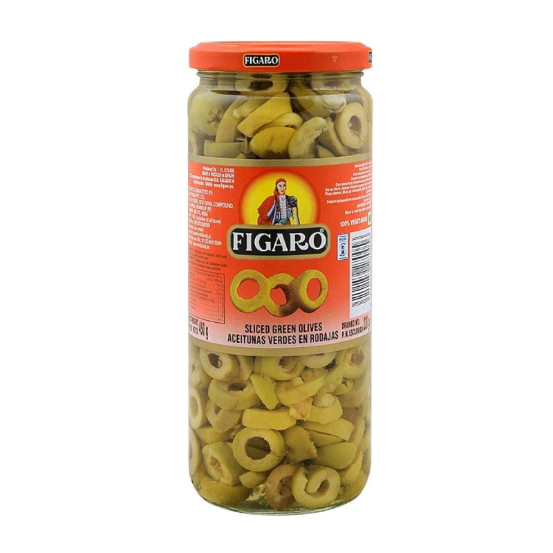 FIGARO OLIVES SLICED GREEN  450GM