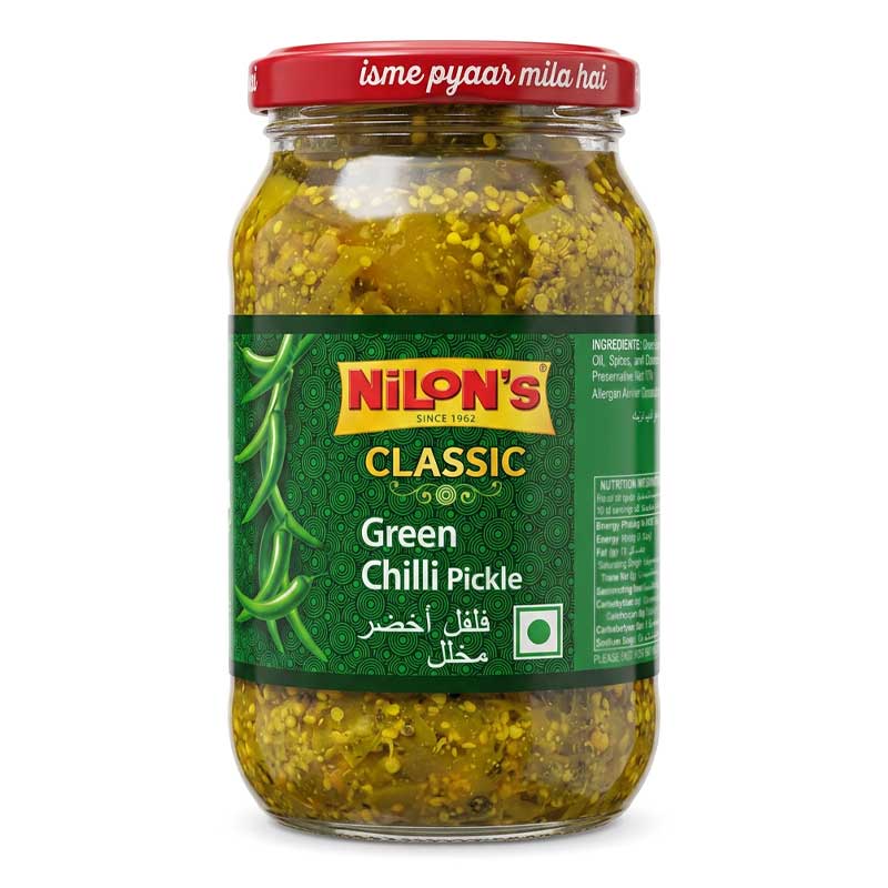NILONS GREEN CHILI PICKLE 400GM