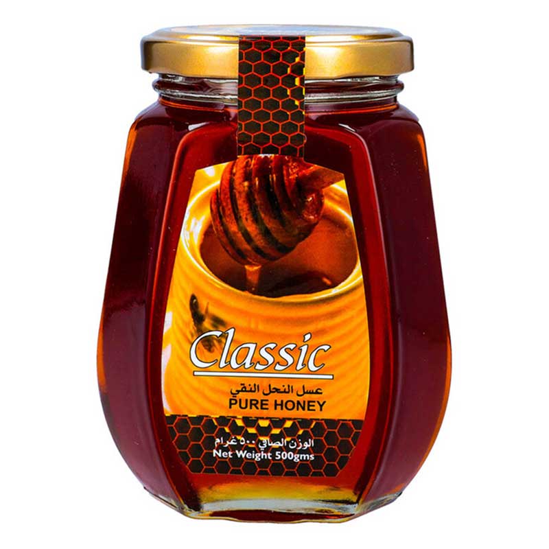 CLASSIC PURE HONEY GLASS JAR 500GM