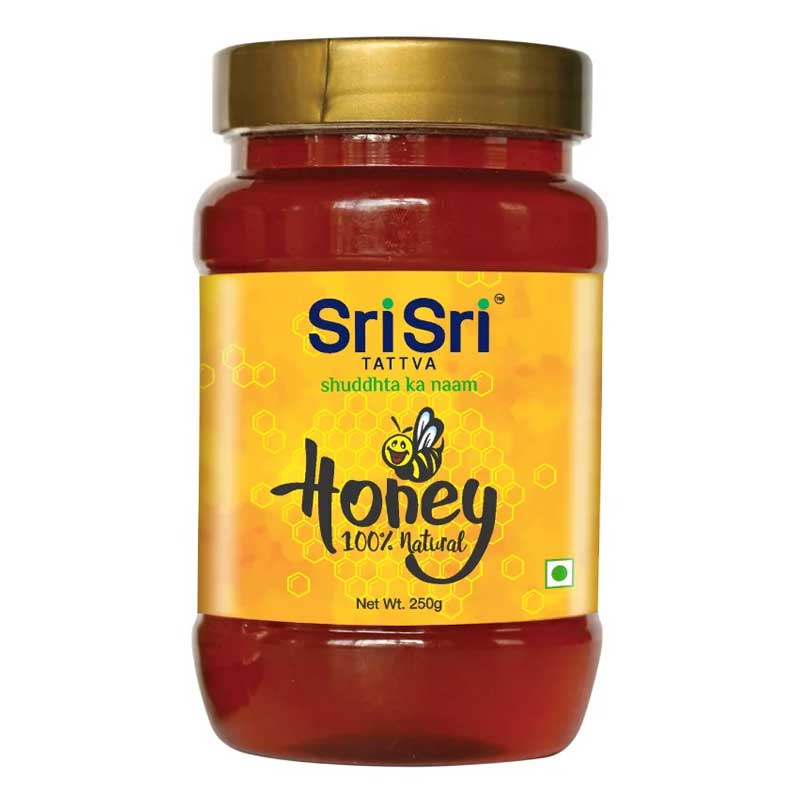 SRI SRI HONEY GLASS BOTTLE 250GM