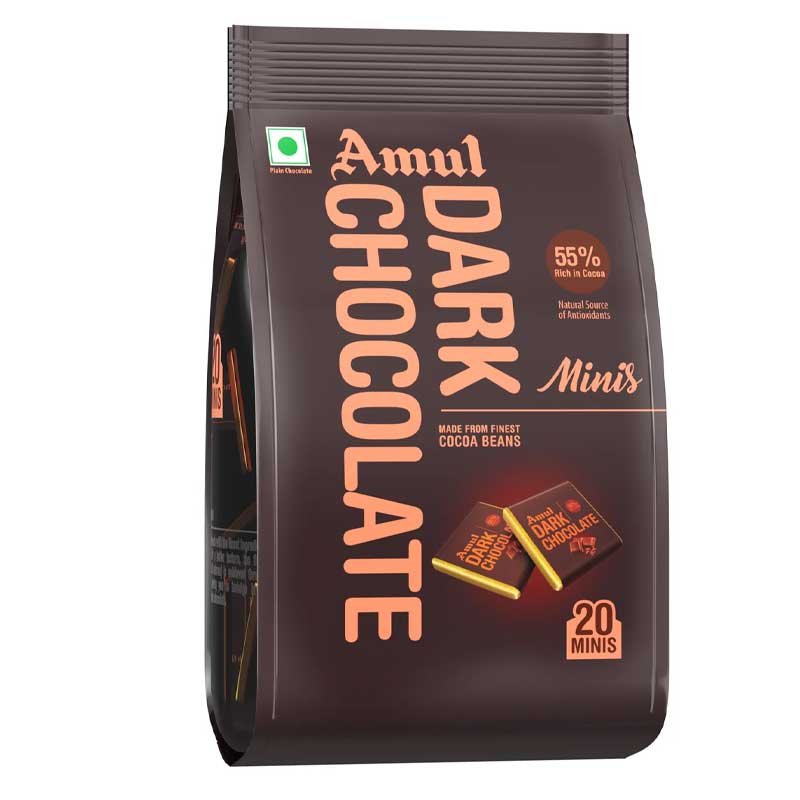 AMUL CHOCO DARK MINIS GABLE 100GM