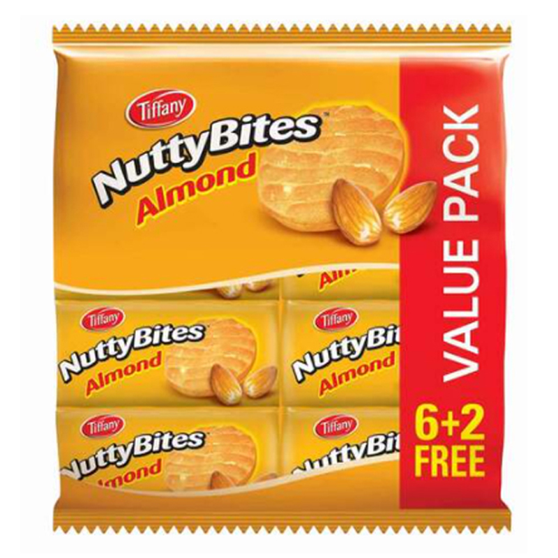 NUTTY BITES ALMOND BITE 8X90GM