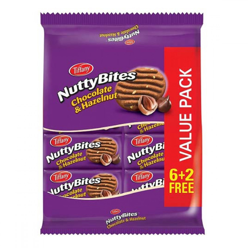 NUTTY BITES CHOC &amp; HAZEL 8X81GM