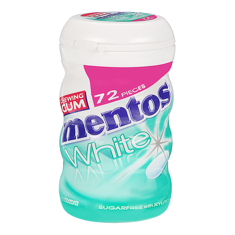 MENTOS WHITE GUM SPEARMINT 72PC SF