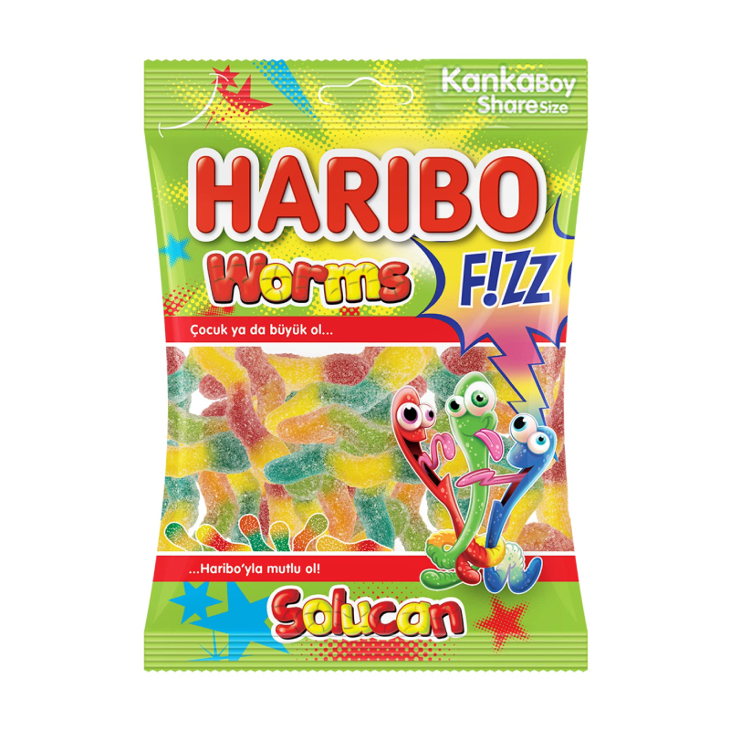 HARIBO FIZZ WORM 70GM