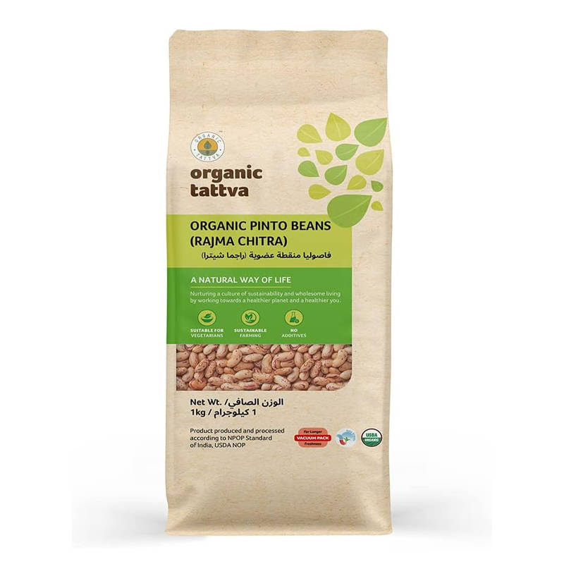 ORGANIC TATTVA PINTO BEANS (RAJMA CHITRA) 1KG