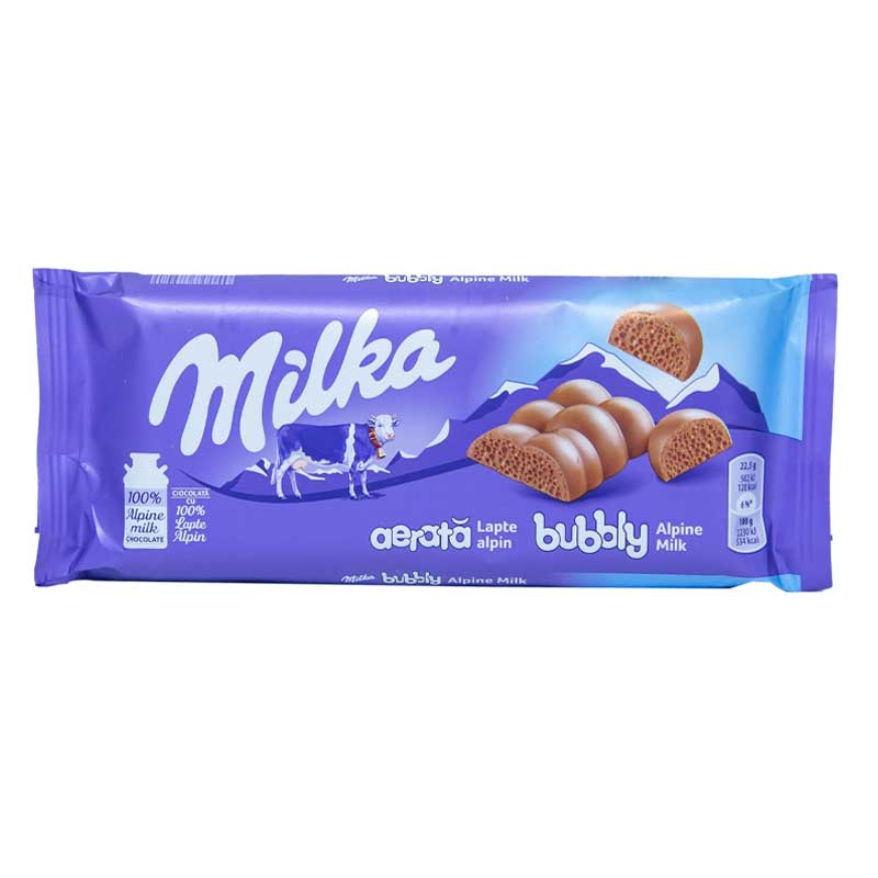 MILKA BUBBLY CHOCOLATE 90GM