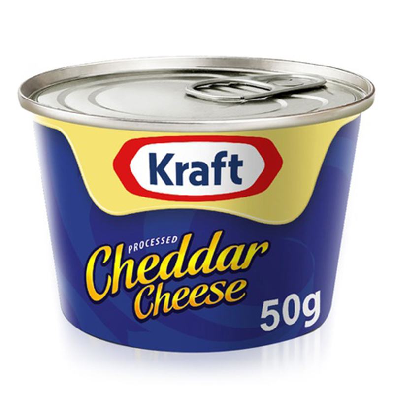 KRAFT CHEDDAR CHEESE TIN 50GM