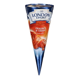 [0100005979] LONDON DAIRY CONE PRALINE &amp; CREAM 120ML