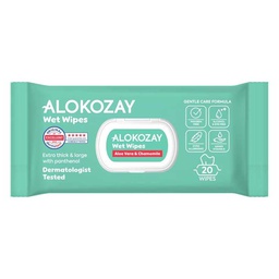 [0100022269] ALOKOZAY BABY WIPES ALOE-VERA CAMOMILE 20PC