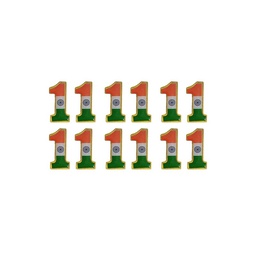 [0100023982] FLAG INDIA BADGE 12PC