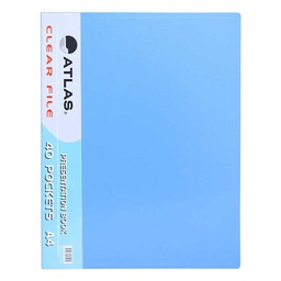 [0100009809] ATLAS CLEAR FLDR PP A4 BLUE
