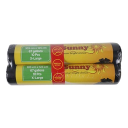 [0100025433] SUNNY BLACK GARBAGE BAGS 105X125CMS XL ROLL 2X10PCS