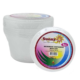 [0100024664] MICROWAVE CONT  W/LIDS RD 500ML 5S