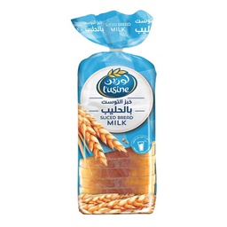 [0100007290] LUSINE BREAD SLICED MILK 600GM