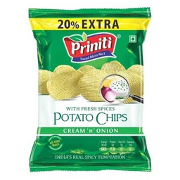 [0100017913] PRINTI POTATO CHIPS CREAM N ONION 100GM