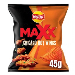 [0100019640] LAYS MAX CHICAGO HOT WINGS 45GM