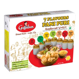 [0100005860] GUJJUBEN PANIPURI 7 FLAVOR 400GM
