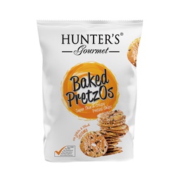 [0100009314] HUNTERS BAKED PRETZOS WT WHT &amp;BLK SESAME 180GM