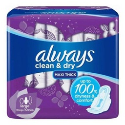 [0100023832] ALWAYS   COOL CLEAN10PADS