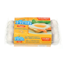 [0100019841] FARM FRESH WHITE EGGS 15S