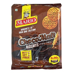 [0100023490] MARIO CHOCOMALT BISCUITS 8X90GM