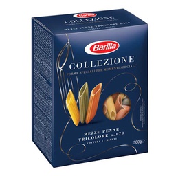 [0100010581] BARILLA MEZZE PENNE TRICOLOR 500GM