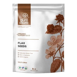 [0100002778] PURE &amp; SURE  ORGANIC FLAX SEEDS  150GM