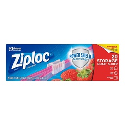 [0100010838] ZIPLOC SLIDER STRGE BAGS QRT 20 BAGS