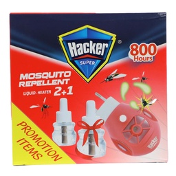[0100025610] HACKER MOSQUITO REPELLENT 2+1 LIQUID E8926