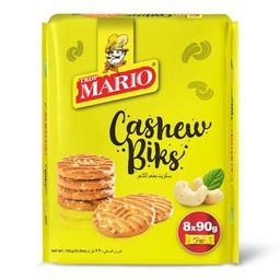 [0100023462] MARIO CASHEW BIKE BISCUITS 8X90GM