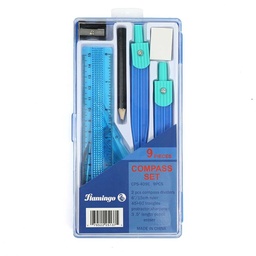 [0100025632] FLAMINGO 9PCS COMPAS SET-S409E