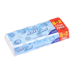 [0100027533] SOFT N COOL TOILET ROLL 400SHT 8+2 OFFER PACK