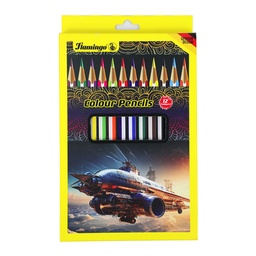 [0100027954] FLAMINGO COLOUR PENCIL 12 PCS AST