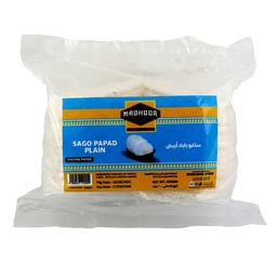 [0100029073] MADHOOR SAGO PAPAD PLAIN 200GM