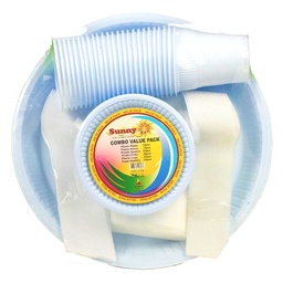 [0100029093] SUNNY PLASTIC COMBO SET SP+FRK+PLT+BWL+GLS+NPKN