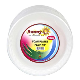 [0100029095] SUNNY FOAM PLATES 10" 50S