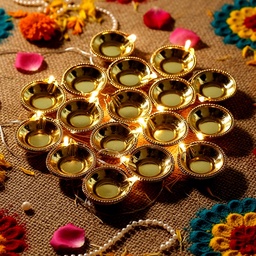 [0100029033] ZAYO LED DIYA STRING LIGHT GOLDEN
