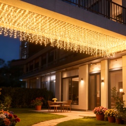 [0100028997] ZAYO LED ICICLE LIGHT WARM WHITE 3MX50CM