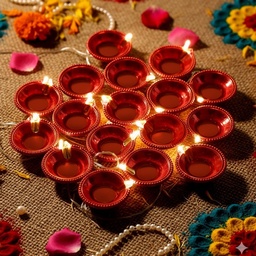 [0100029025] ZAYO LED DIYA STRING LIGHT RED