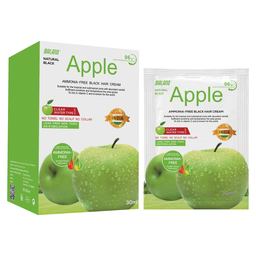 [0100029463] APPLE AMONIA FREE BLACK HAIR CREAM 10X30ML