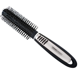 [0100029963] TITANIA ROUND BRUSH BLACK SILVER DIAM 4CM