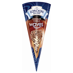 [0100029976] LONDON DAIRY WAVES CHOCOLATE VANILLA CONE 110ML