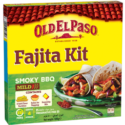 [0100030088] OLD EL PASO FAJITA KIT (SMOKY BBQ) 500G