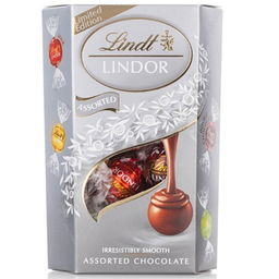 [0100030337] LINDT LINDOR SILVER ASSORTED 200GM